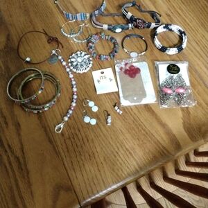 Assorted Jewelry Set with Beaded Bracelets and Earrings